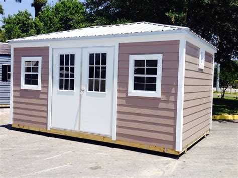 Superior sheds - Anchoring System. We have over 30 sheds in stock ranging from 6x8 to 12x24, and can order up to 12x40 for singlewides and 20x36 for doublewides. We have 16 colors to choose from and several options for doors and windows. If you would like to have a shed built to your design, stop by or give us call! 
